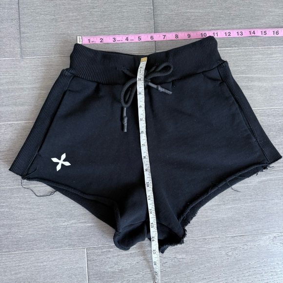 SMFK Permanent Shorts Black High Rise Sweat Shorts DS002B Size 2 S XS K-Pop Goth - Picture 13 of 15